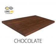 Blat kuchenny dębowy wybarwiony twardym woskiem olejnym ( olejowosk ) kolor Chokolate ( czekolada ) - Long Life